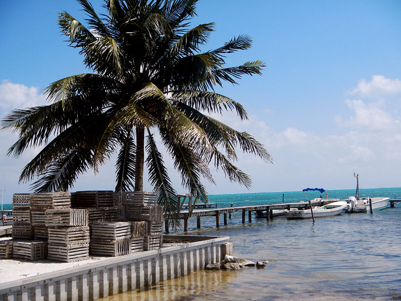 A Caye Caulker pier
