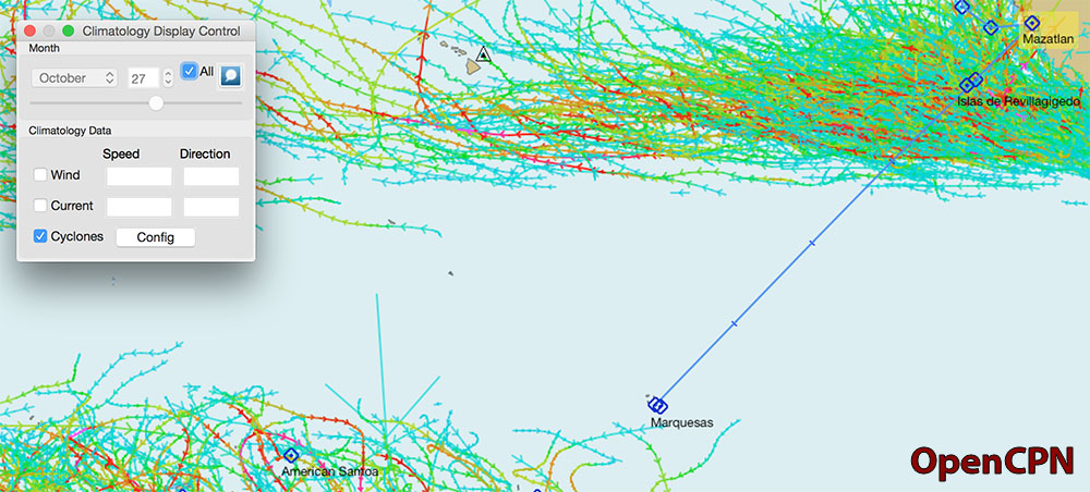 South Pacific Cyclone History Map