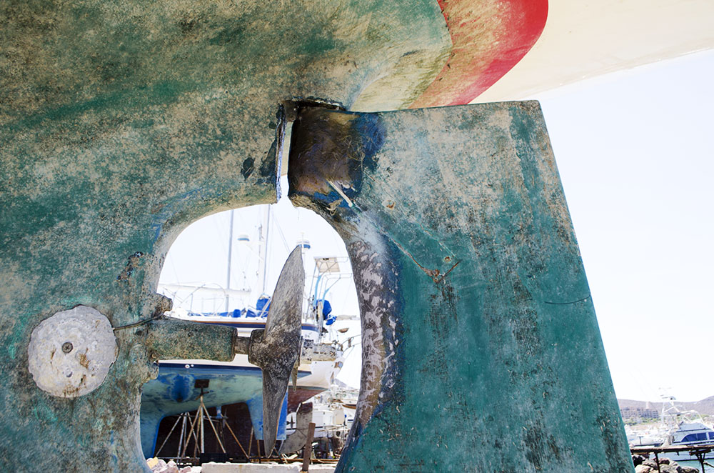 La Paz Hallberg-Rassy rudder repair