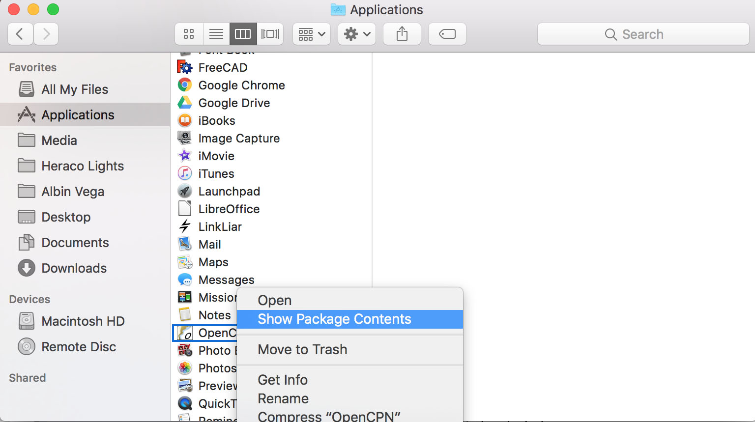 explore application directory